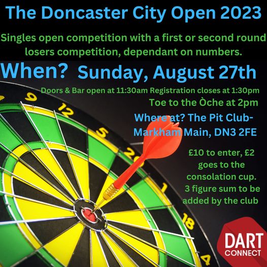 Darts at The Pit Club Markham Main Officials Club